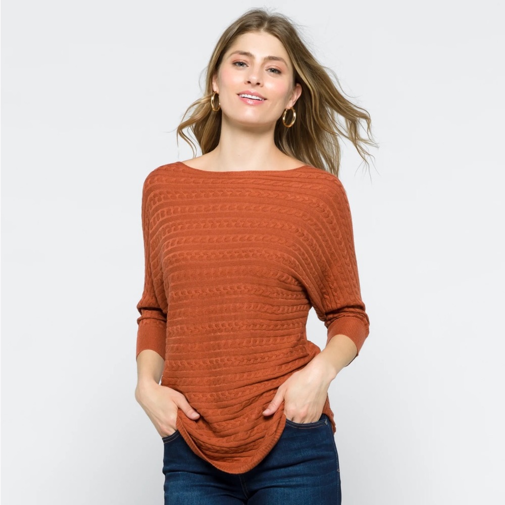 Burnt orange sweater